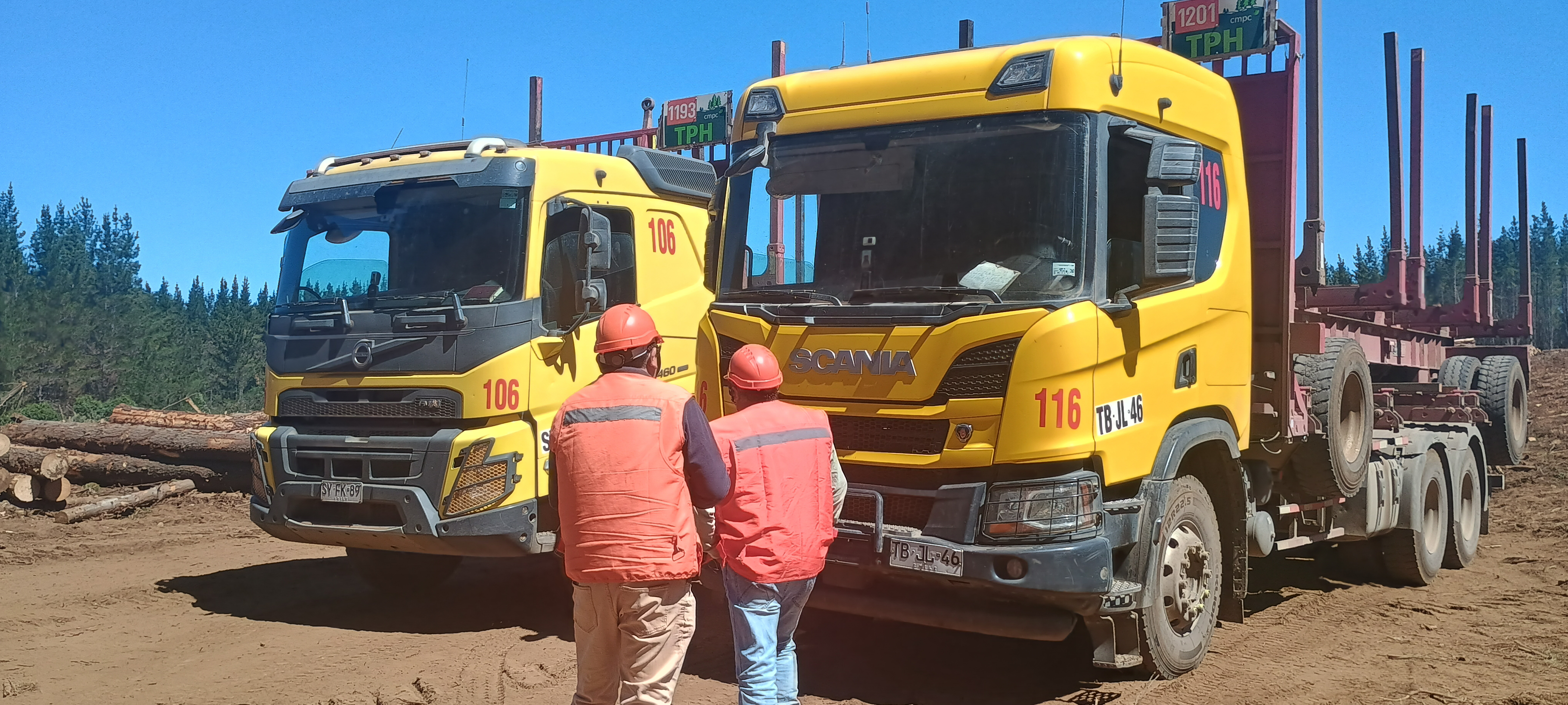 Transporte forestal de Parra e Hijos en faena 4